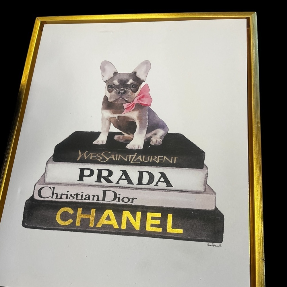 Stupell Industries French Bulldog Pet Fashion Apparel Bookstack Amanda Greenwood - Picture 7 of 7